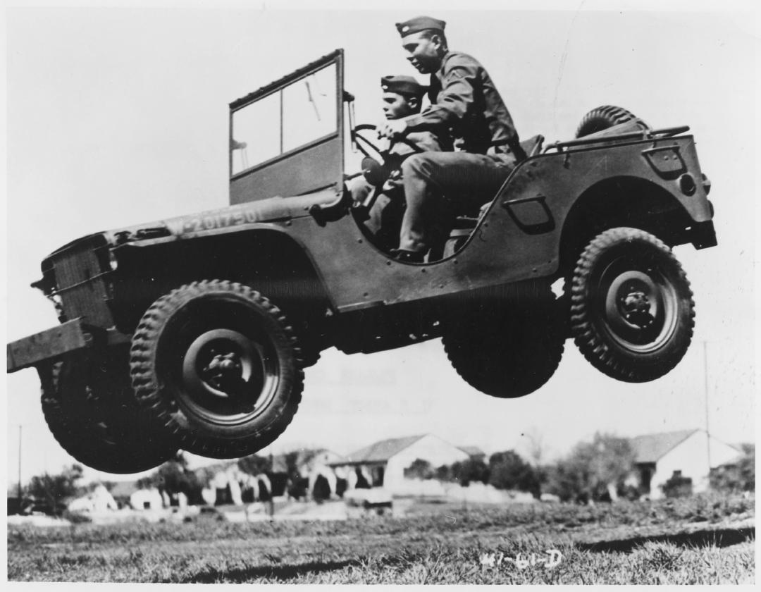 Soldiers testing Jeep